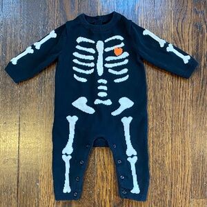 GAP Baby Black Skeleton Sweater onepiece